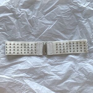 Never Used - Studded Cream Belt